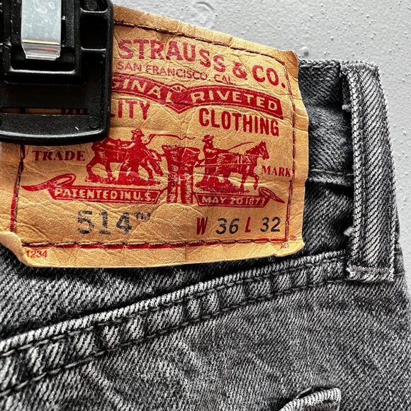 Levi's Charcoal Slim Straight Men's Jeans - Picture 6 of 8